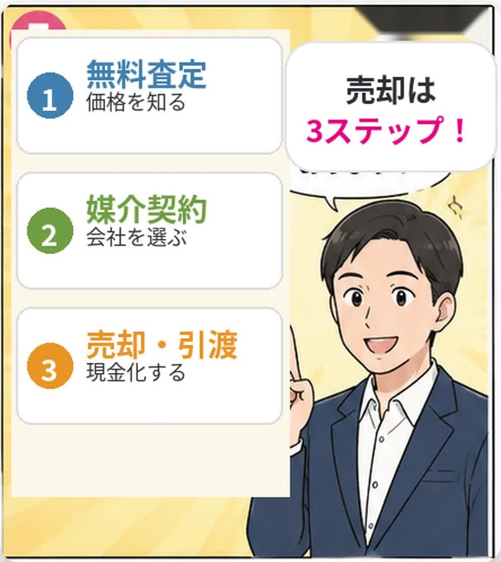 売却は3ステップ。リノーズが伴走します